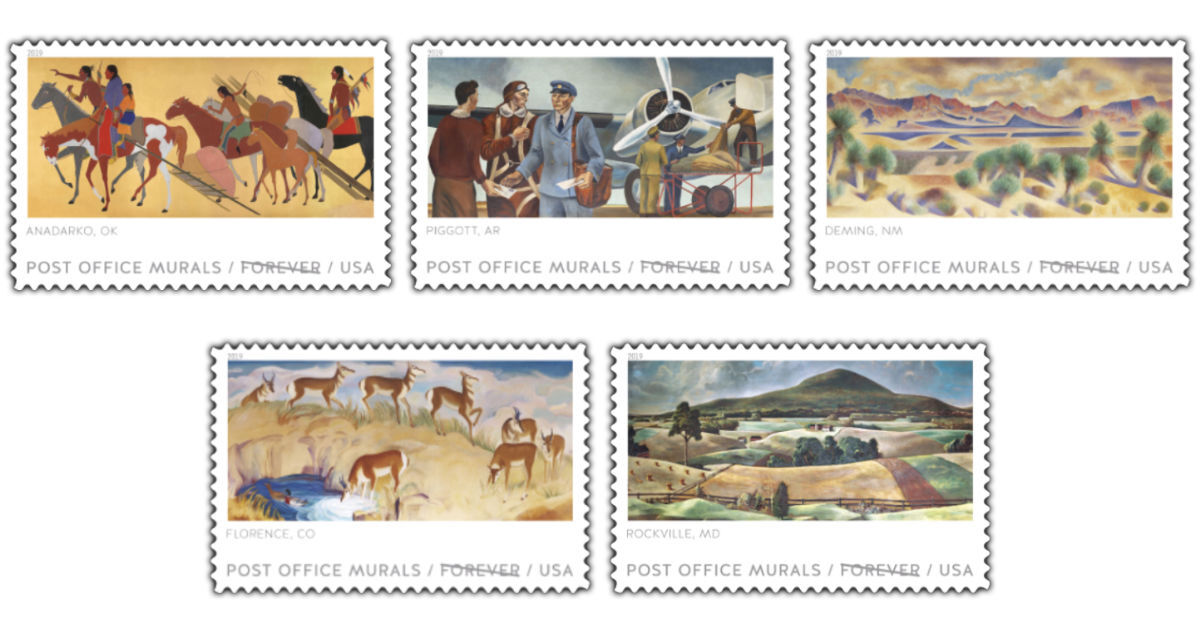 Post Office mural stamps